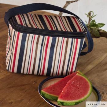 Preview: Wasserdichter Stoff mit Nautic-Streifen